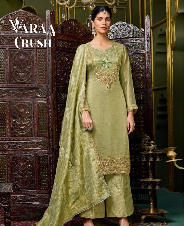 VARAA FAB CRUSH WHOLESALE SALSA WITH DESIGNER WORK UNSTITCH SALWAR SUITS EXPORTER