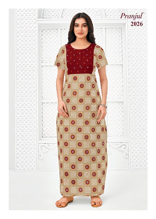 PRANJUL PRAGATI VOL 20 WHOLESALE READYMADE DAILY WEAR NIGHTIES FOR WOMEN ONLINE