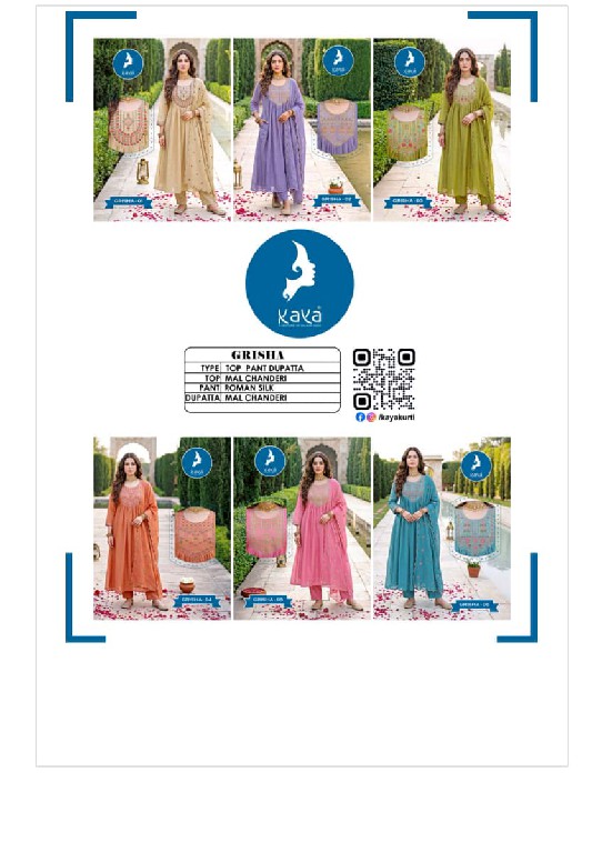 KAYA GRISHA WHOLESALE READYMADE MUL CHANDERI BIG SIZE PRETTY LOOK 3 PCS SUITS EXPORTER