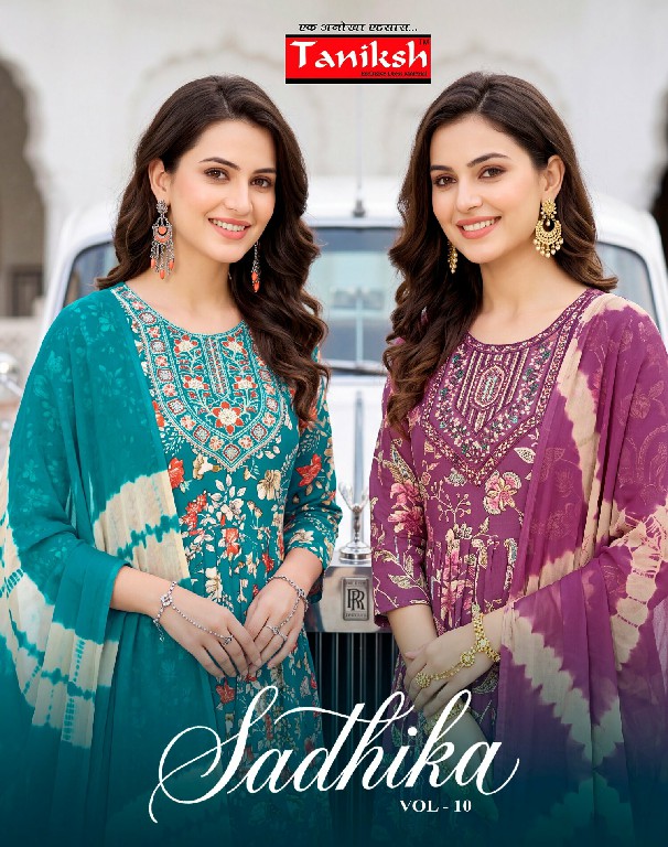 TANIKSH SADHIKA VOL 10 WHOLESALE READYMADE RAYON WITH WORK FANCY ANARKALI STYLE 3 PCS SUITS FOR WOMEN ONLINE