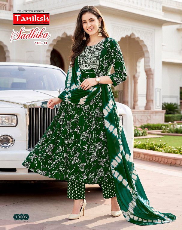 TANIKSH SADHIKA VOL 10 WHOLESALE READYMADE RAYON WITH WORK FANCY ANARKALI STYLE 3 PCS SUITS FOR WOMEN ONLINE