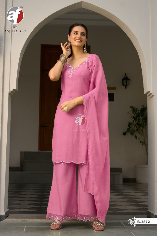 ANJU FAB D.NO B 3917-3872 WHOLESALE READYMADE MUL CHANDERI FESTIVE WEAR 3 PCS COMBO SET SUITS EXPORTER