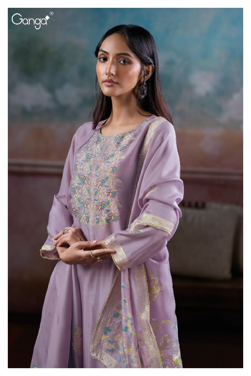GANGA MANSIYA S3888 WHOLESALE PURE VISCOSE WOVEN SILK JACQUARD UNSTITCH SALWAR SUITS FOR EXPORT
