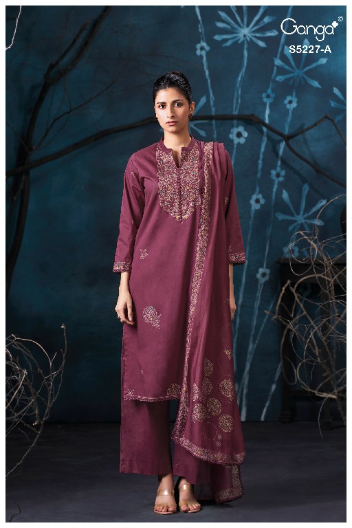 GANGA MEHAK S5227 WHOLESALE PREMIUM CORDUROY AMAZING UNSTITCH SALWAR SUITS EXPORTER