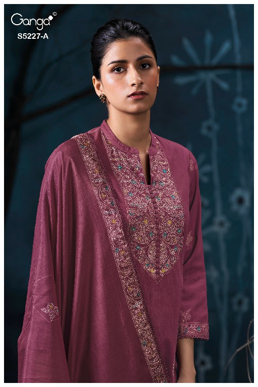 GANGA MEHAK S5227 WHOLESALE PREMIUM CORDUROY AMAZING UNSTITCH SALWAR SUITS EXPORTER