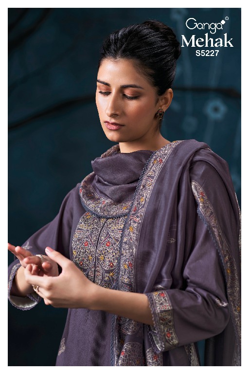 GANGA MEHAK S5227 WHOLESALE PREMIUM CORDUROY AMAZING UNSTITCH SALWAR SUITS EXPORTER