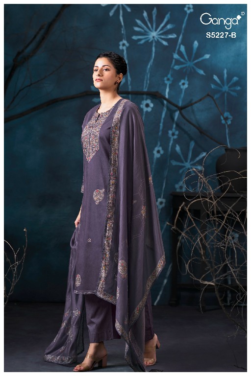 GANGA MEHAK S5227 WHOLESALE PREMIUM CORDUROY AMAZING UNSTITCH SALWAR SUITS EXPORTER