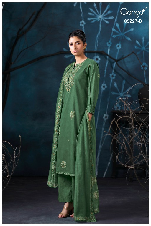 GANGA MEHAK S5227 WHOLESALE PREMIUM CORDUROY AMAZING UNSTITCH SALWAR SUITS EXPORTER