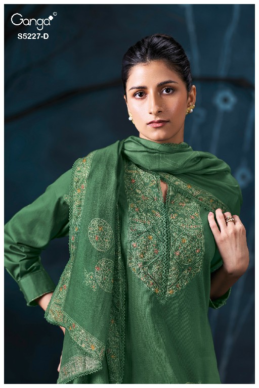 GANGA MEHAK S5227 WHOLESALE PREMIUM CORDUROY AMAZING UNSTITCH SALWAR SUITS EXPORTER