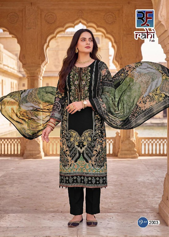RAHI FAB REDORCHID VOL 2 WHOLESALE PURE COTTON KARACHI DESIGN WITH WORK UNSTITCH SALWAR SUITS SUPPLIER