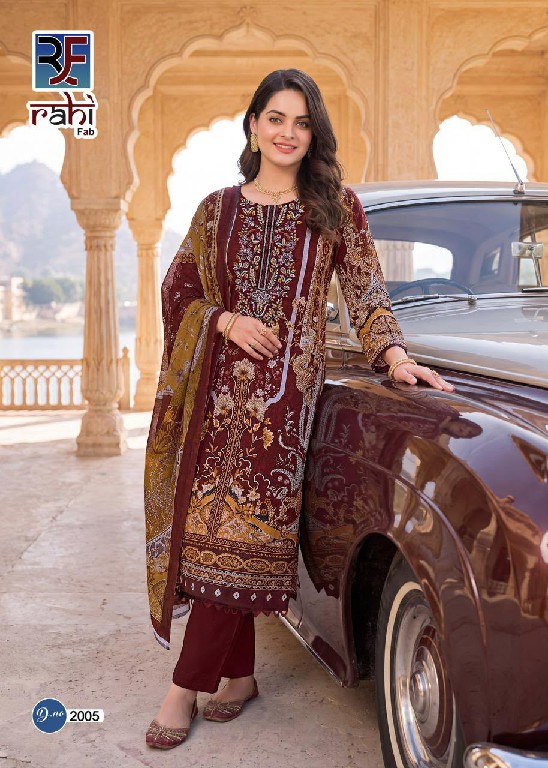 RAHI FAB REDORCHID VOL 2 WHOLESALE PURE COTTON KARACHI DESIGN WITH WORK UNSTITCH SALWAR SUITS SUPPLIER