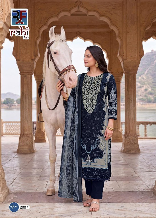 RAHI FAB REDORCHID VOL 2 WHOLESALE PURE COTTON KARACHI DESIGN WITH WORK UNSTITCH SALWAR SUITS SUPPLIER