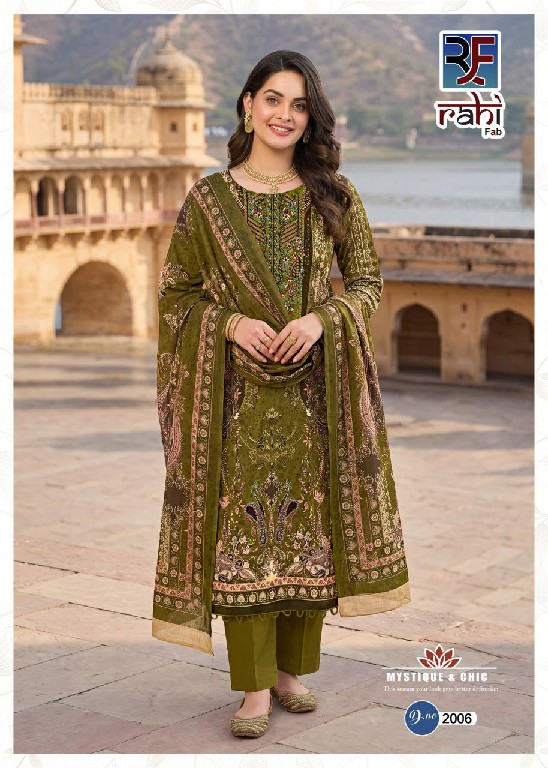 RAHI FAB REDORCHID VOL 2 WHOLESALE PURE COTTON KARACHI DESIGN WITH WORK UNSTITCH SALWAR SUITS SUPPLIER