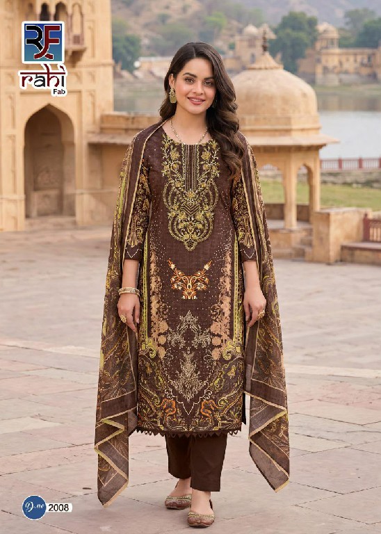 RAHI FAB REDORCHID VOL 2 WHOLESALE PURE COTTON KARACHI DESIGN WITH WORK UNSTITCH SALWAR SUITS SUPPLIER