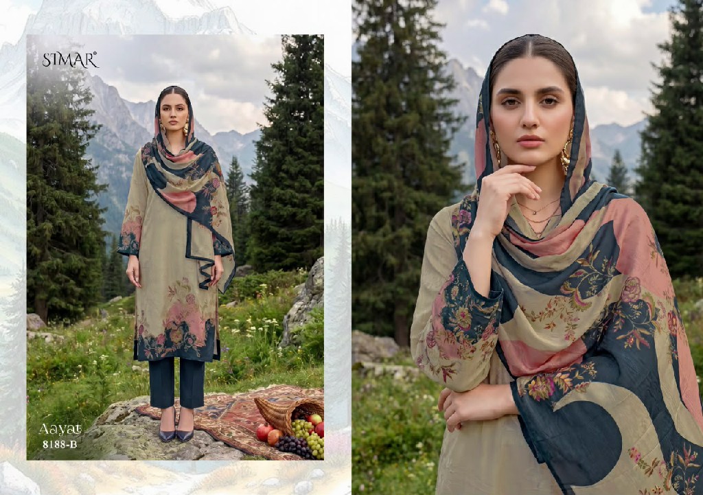 GLOSSY SIMAR AAYAT WHOLESALE PURE TWILL ORGANZA HAND WORK UNSTITCH SALWAR SUITS EXPORTER