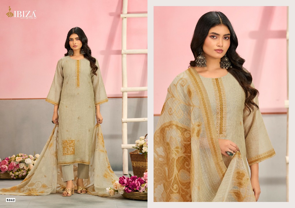 IBIZA MAHRA WHOLESALE PURE ORGENIC COTTON JACQUARD UNSTITCH SALWAR SUITS SUPPLIER