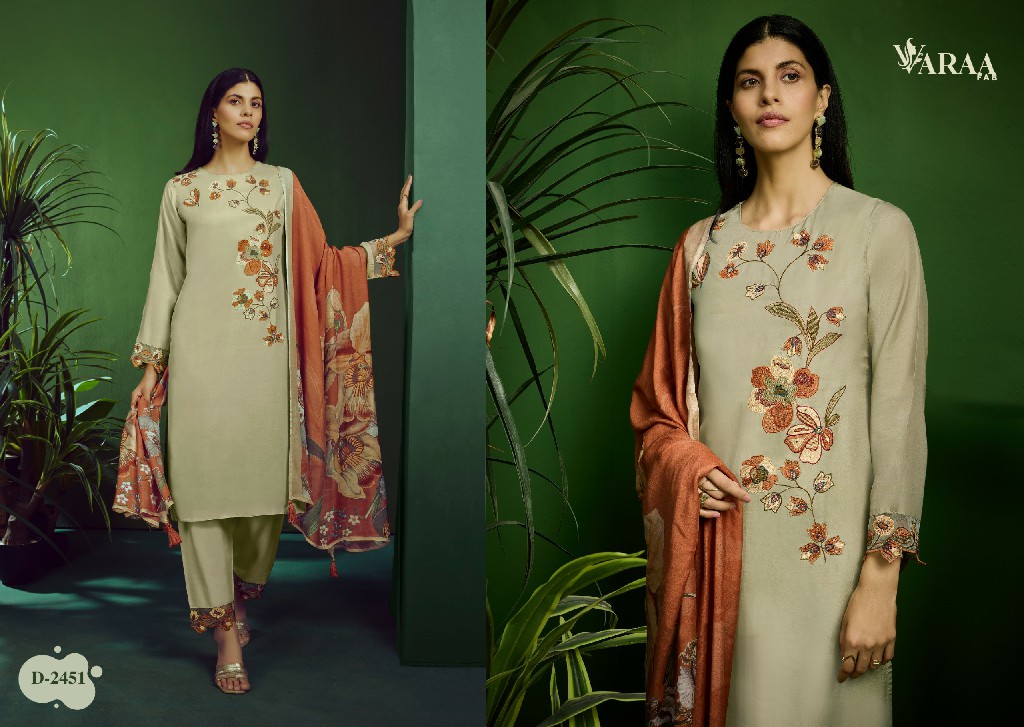 VARAA SAHELI WHOLESALE PURE BEMBERG MUSLIN PRETTY LOOK UNSTITCH SALWAR SUITS FOR EXPORT