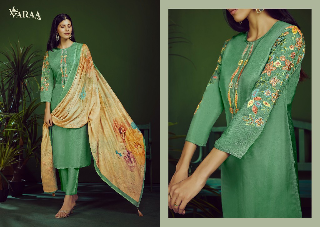 VARAA SAHELI WHOLESALE PURE BEMBERG MUSLIN PRETTY LOOK UNSTITCH SALWAR SUITS FOR EXPORT