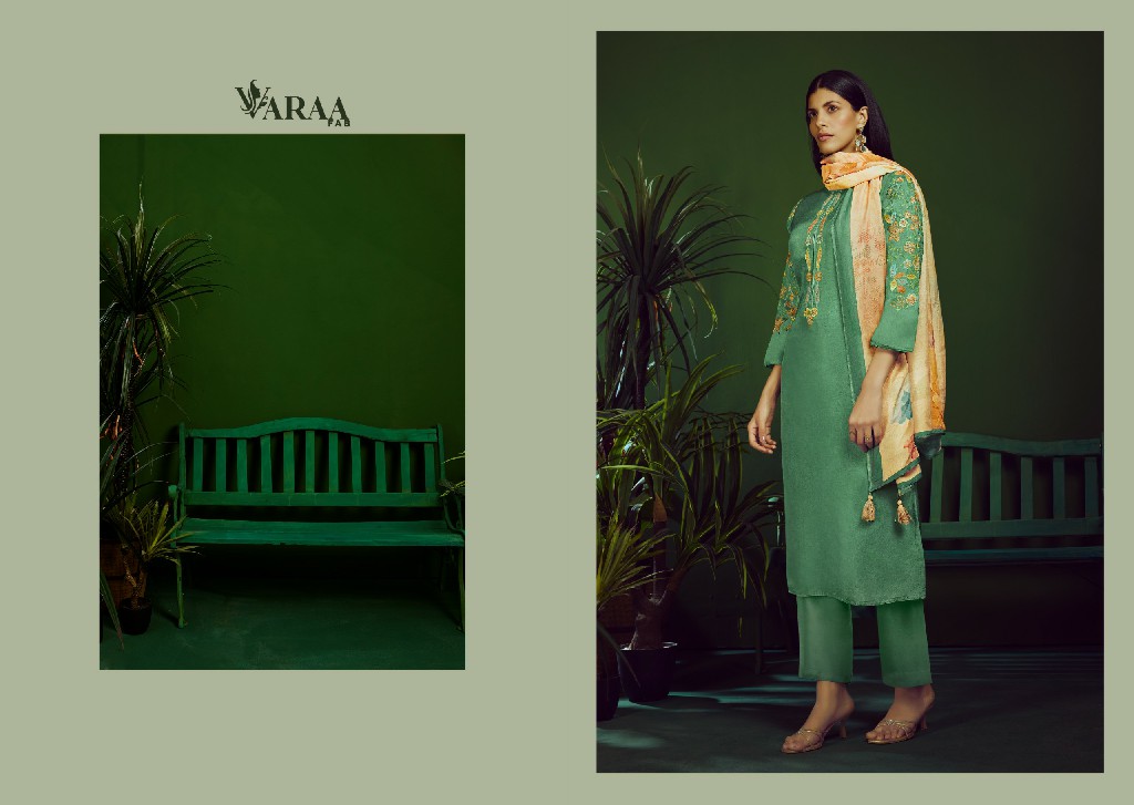VARAA SAHELI WHOLESALE PURE BEMBERG MUSLIN PRETTY LOOK UNSTITCH SALWAR SUITS FOR EXPORT