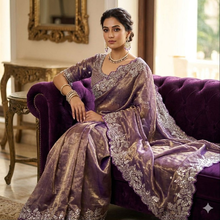 TEXTILEDEAL LAUNCH SOFT SPACE SATIN SILK BEAUTIFUL PARTY WEAR INDIAN SAREES FOR WOMEN ONLINE