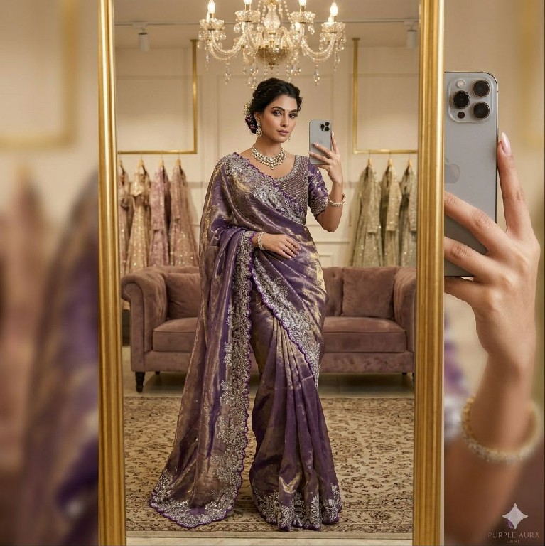 TEXTILEDEAL LAUNCH SOFT SPACE SATIN SILK BEAUTIFUL PARTY WEAR INDIAN SAREES FOR WOMEN ONLINE