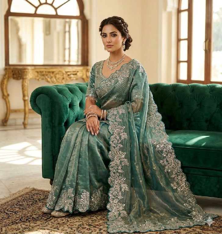 TEXTILEDEAL LAUNCH SOFT SPACE SATIN SILK BEAUTIFUL PARTY WEAR INDIAN SAREES FOR WOMEN ONLINE