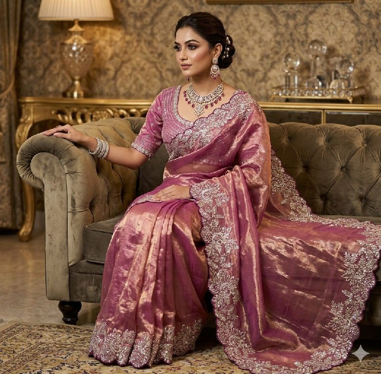 TEXTILEDEAL LAUNCH SOFT SPACE SATIN SILK BEAUTIFUL PARTY WEAR INDIAN SAREES FOR WOMEN ONLINE