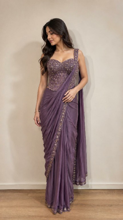 AMOHA D.NO A569 WHOLESALE ARMANI SATIN READY TO WEAR PARTY WEAR SAREES FOR WOMEN ONLINE