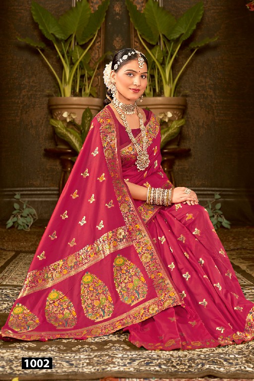 SAROJ JHANAK SILK VOL 2 WHOLESALE PURE SILK FUNCTION WEAR INDIAN SAREES FOR WOMEN SUPPLIER
