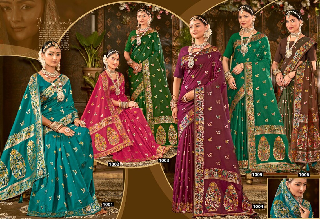 SAROJ JHANAK SILK VOL 2 WHOLESALE PURE SILK FUNCTION WEAR INDIAN SAREES FOR WOMEN SUPPLIER