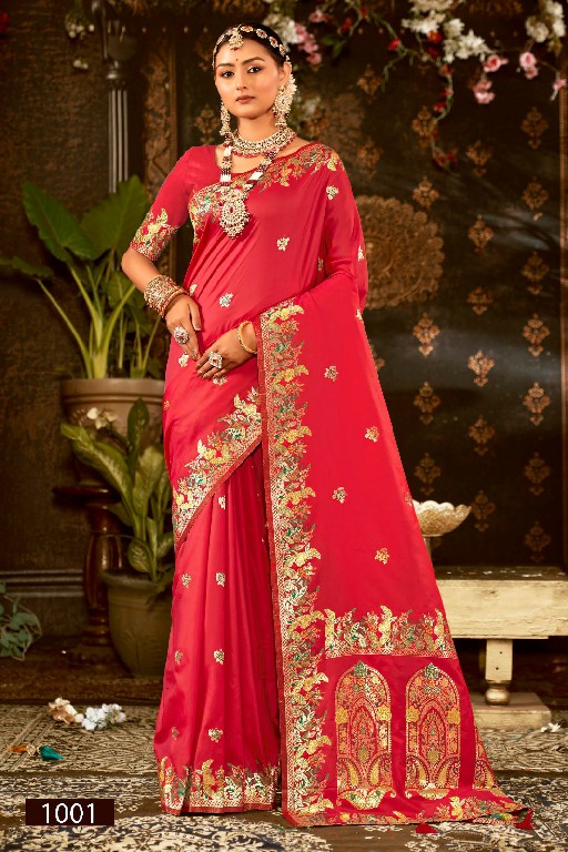 SAROJ JHANAK SILK VOL 1 WHOLESALE PURE SILK FESTIVE WEAR INDIAN SAREES FOR WOMEN ONLINE