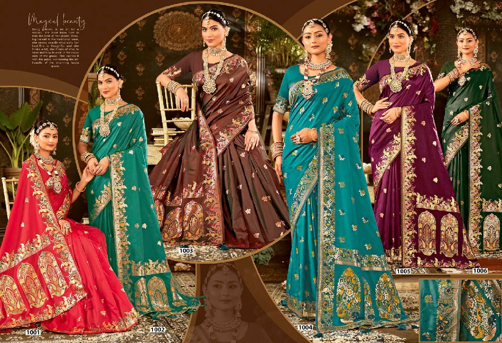 SAROJ JHANAK SILK VOL 1 WHOLESALE PURE SILK FESTIVE WEAR INDIAN SAREES FOR WOMEN ONLINE