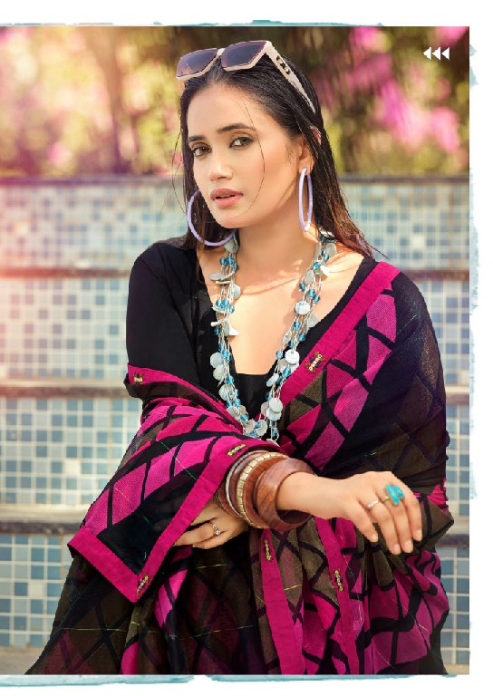 SANSKAR TEX SUBHRANG WHOLESALE WEAVING PATTERN CHIFFON SAREES FOR WOMEN ONINE