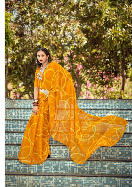 SANSKAR TEX SUBHRANG WHOLESALE WEAVING PATTERN CHIFFON SAREES FOR WOMEN ONINE