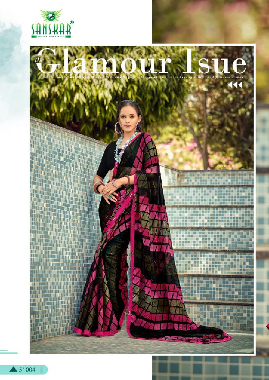 SANSKAR TEX SUBHRANG WHOLESALE WEAVING PATTERN CHIFFON SAREES FOR WOMEN ONINE