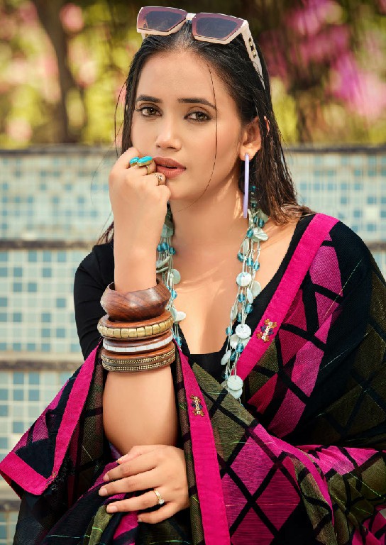 SANSKAR TEX SUBHRANG WHOLESALE WEAVING PATTERN CHIFFON SAREES FOR WOMEN ONINE