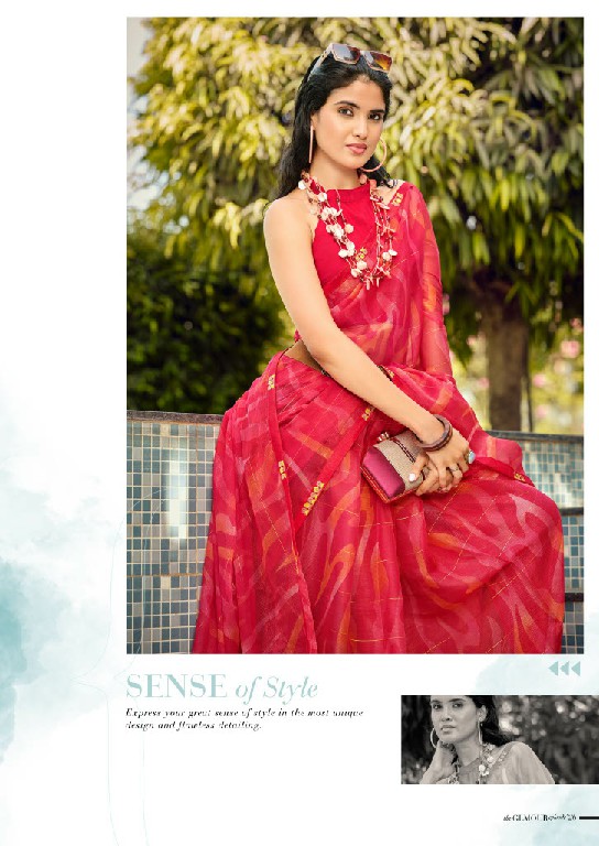 SANSKAR TEX SUBHRANG WHOLESALE WEAVING PATTERN CHIFFON SAREES FOR WOMEN ONINE