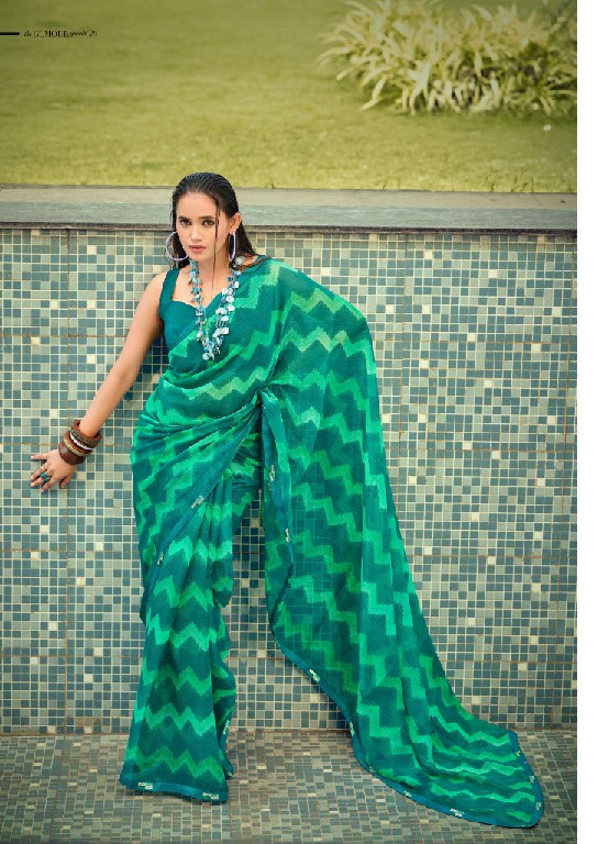 SANSKAR TEX SUBHRANG WHOLESALE WEAVING PATTERN CHIFFON SAREES FOR WOMEN ONINE