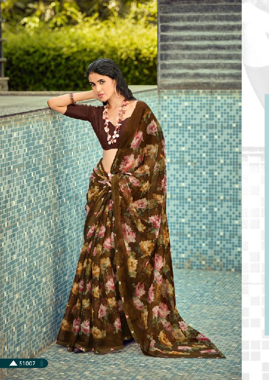 SANSKAR TEX SUBHRANG WHOLESALE WEAVING PATTERN CHIFFON SAREES FOR WOMEN ONINE