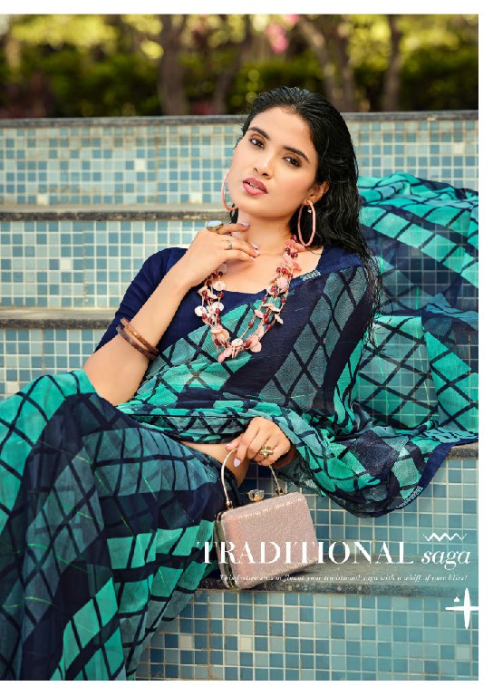 SANSKAR TEX SUBHRANG WHOLESALE WEAVING PATTERN CHIFFON SAREES FOR WOMEN ONINE