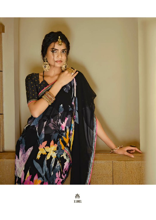 SANSKAR TEX ARJUNA WHOLESALE BEMBERG GEORGETTE FANCY INDIAN SAREES FOR WOMEN EXPORTER