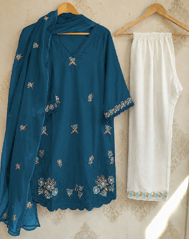 ALSAFA D.NO 3191 WHOLESALE READYMADE VISCOSE RAYON COTTON PAKISTANI 3 PCS SUITS EXPORTER