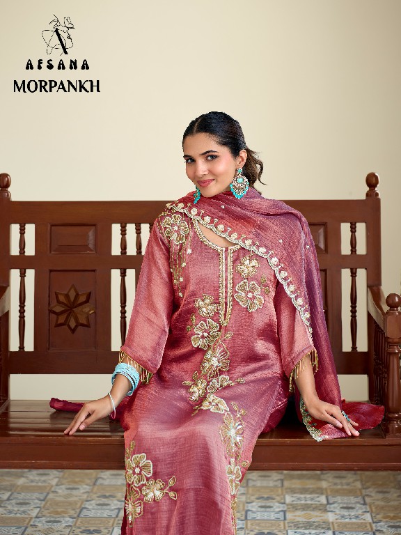 AFSANA MORPANKH WHOLESALE READYMADE SALSA WITH WORK DESIGNER LOOK 3 PCS COMBO SET SUITS EXPORTER