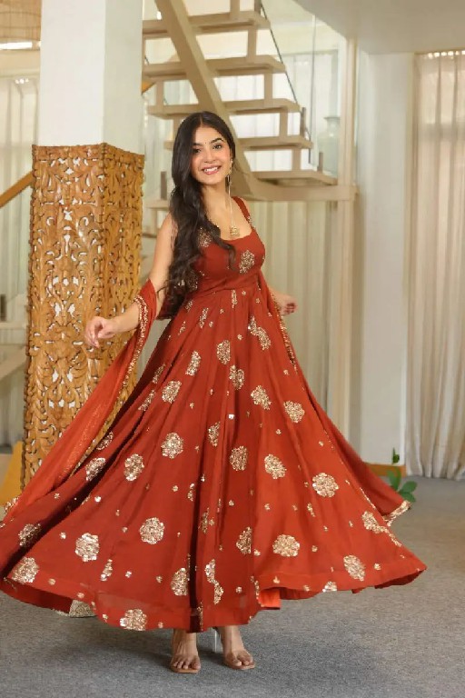 TEXTILEDEAL D.NO 6071 WHOLESALE READYMADE KARISHMA SILK PARTY WEAR ANARKALI 3 PCS SUITS EXPORTER