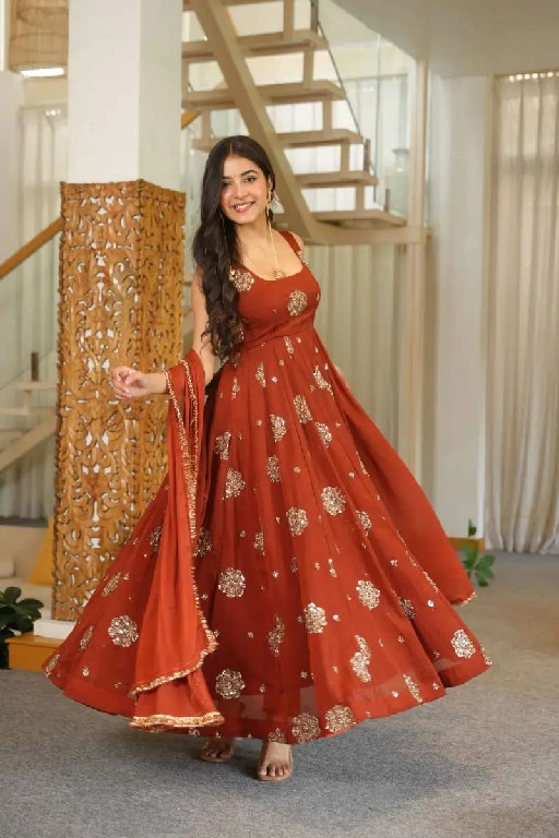 TEXTILEDEAL D.NO 6071 WHOLESALE READYMADE KARISHMA SILK PARTY WEAR ANARKALI 3 PCS SUITS EXPORTER