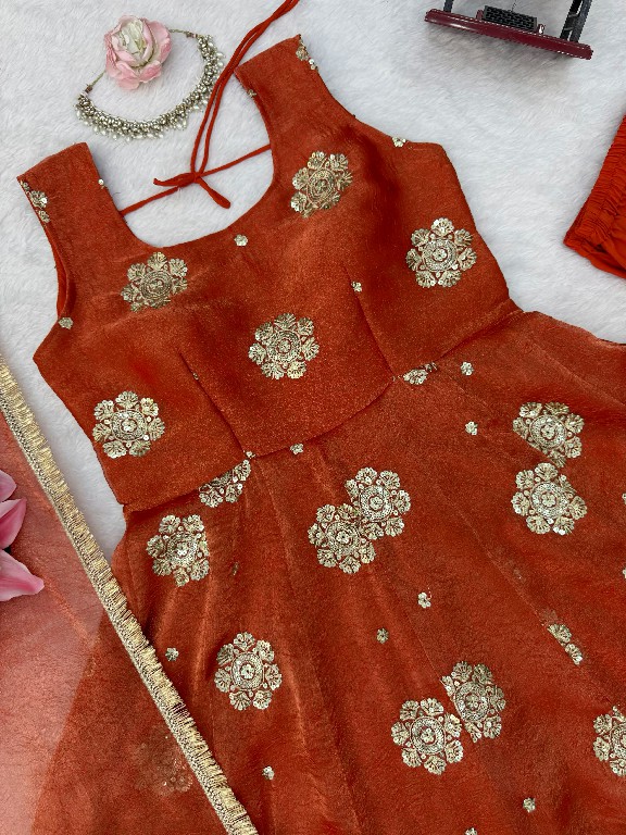 TEXTILEDEAL D.NO 6071 WHOLESALE READYMADE KARISHMA SILK PARTY WEAR ANARKALI 3 PCS SUITS EXPORTER