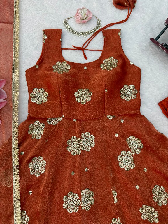 TEXTILEDEAL D.NO 6071 WHOLESALE READYMADE KARISHMA SILK PARTY WEAR ANARKALI 3 PCS SUITS EXPORTER