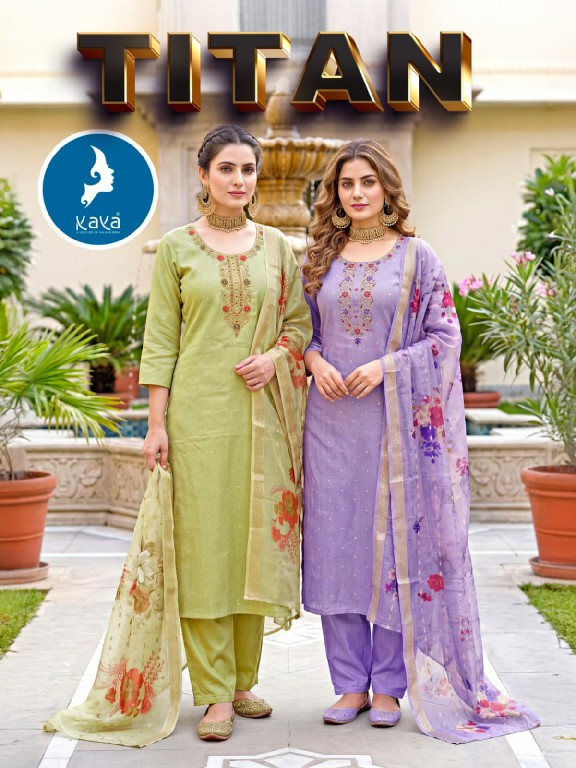 KAYA TITAN WHOLESALE READYMADE SHIMMER JACQUARD BIG SIZE FANCY 3 PCS SUITS EXPORTER