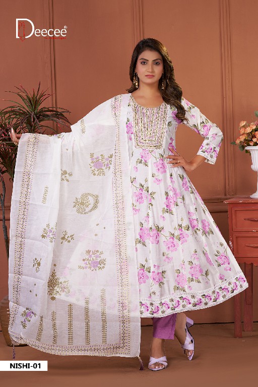 DEE CEE NISHA WHOLESALE READYMADE VATICAN BIG SIZE KALI STYLE BEAUTIFUL 3 PCS SUITS EXPORTER