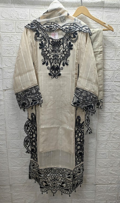 TEXTILEDEAL D.NO M-365 WHOLESALE READYMADE ORGANZA PATTERN PAKISTANI BEAUTIFUL 3 PCS COMBO SET SUITS EXPORTER